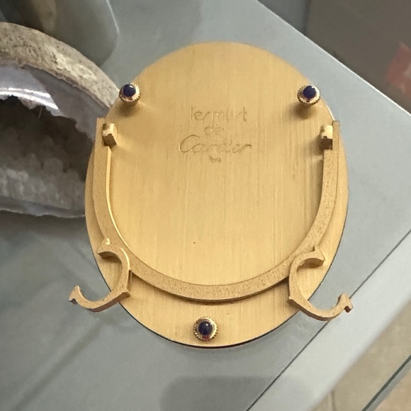 Cartier Dark Brown Oval Photo Frame with Gold Accent (Vintage 1980s) - Picture 3 of 4